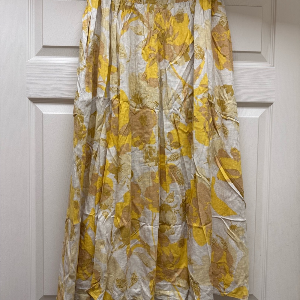 La February Bohme Maxi Colorful Yellow Maxi Skirt - L